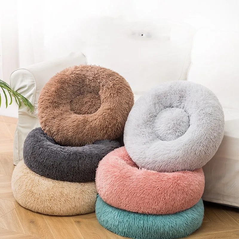 Cozy Plush Pet Bed – Soft, Warm & Stylish